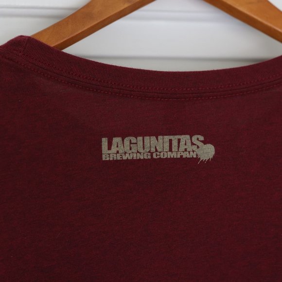 Men's Long Sleeve Lagunitas Burgundy Shirt - Picture 4 of 5